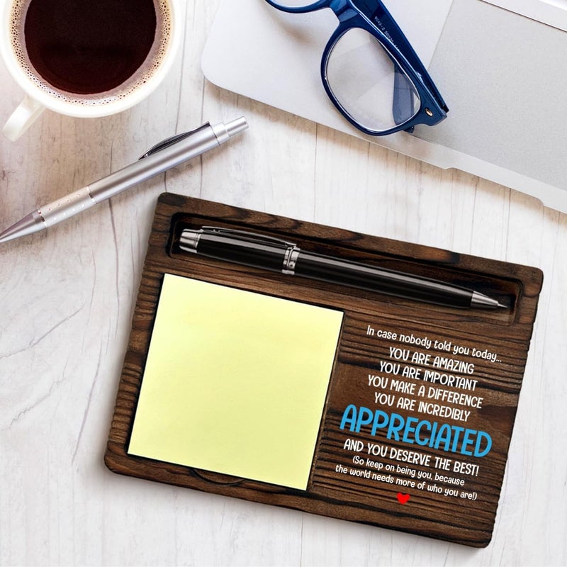 YGBF Office Sticky Note Holder Appreciation Gifts for Coworkers Employees Teammate You are Appreciated Self-Stick Note Pad Holders Office Cubicle Decor - Image 4